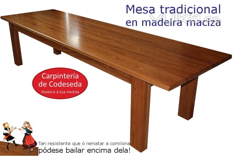 Mesa de madera maciza a medida