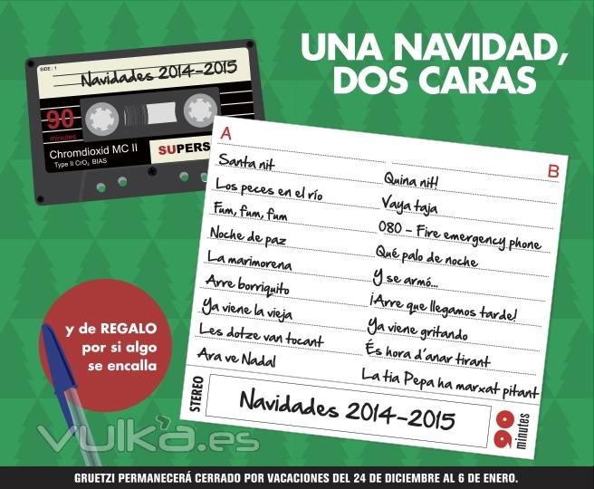 Una Navidad, dos caras. Felicitacin Navidad agencia de publicidad Gruetzi