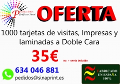 Oferta de tarjetas de visitas