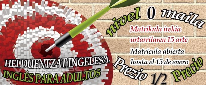 0 mailako ingelesa 1/2 prezioan / Inglés nivel 0 a 1/2 de precio