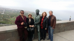 Mirador de alexander humboldt con italianos en carnavales taxistenerife