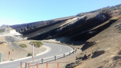 La tarta, division de diferentes erupciones volcanicas en el teide taxistenerife