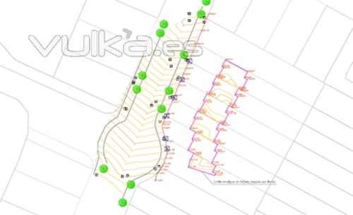 Levantamiento topogrfico planta sanitaria de 5 chalets en Moraleja de Enmedio (Madrid)