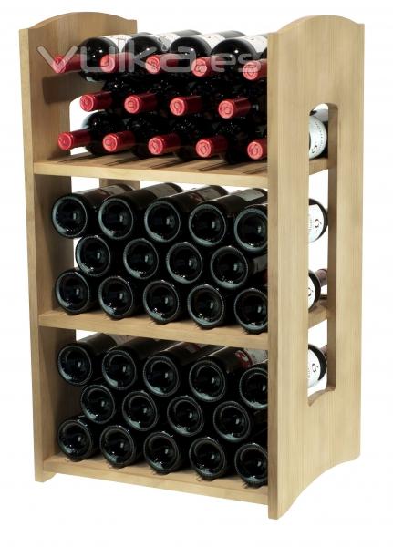 Fabricado con madera de pino macizo,Capacidad 42 botellas . totalmente modular. Medidas 78*45.5*36cm