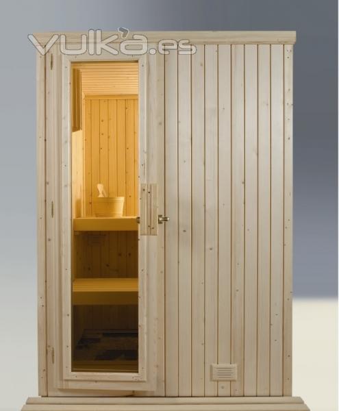 Fabricacin y venta de saunas de interior. 14 modelos estndar