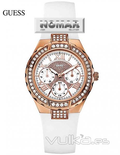 Reloj Guess blanco oro rosa de mujer 2015 W0300L2