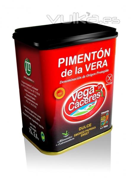 PIMENTON DE LA VERA LATA DE 75 G. NETO DULCE VEGACACERES