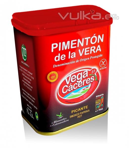 PIMENTON DE LA VERA PICANTE LATA 75 G. NETO VEGACACERES