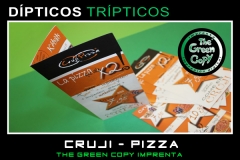 Impresion de dipticos cruji-pizza | the green copy impresion villanueva de la canada madrid