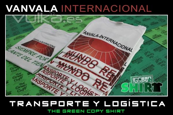 Impresión Camisetas Vanvala Transportes | The Green Copy Serigrafia Villanueva de la Cañada MADRID