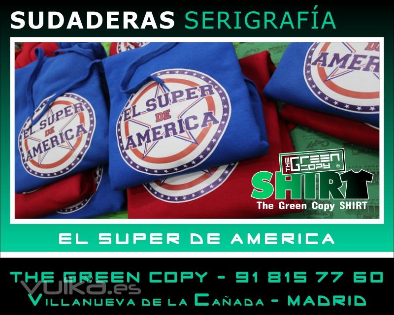 Serigrafa Sudaderas Super Amrica | The Green Copy Serigrafia Villanueva de la Caada MADRID