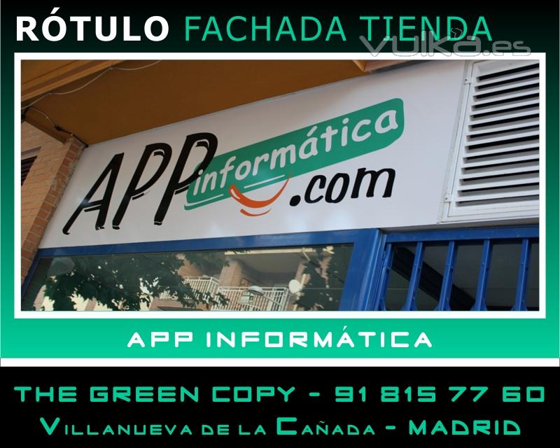 Rtulo de Tienda de Informtica APP | The Green Copy Rotulacin Villanueva de la Caada MADRID