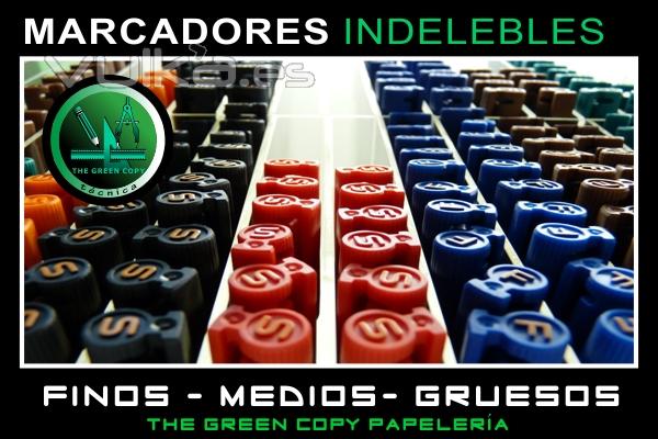 Marcadores Indelebles Colores | The Green Copy Papelera Villanueva de la Caada MADRID