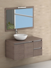 Mueble de bano modul air sobreencimera , roble medio