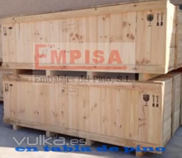 cajas de tabla para envio marítimo