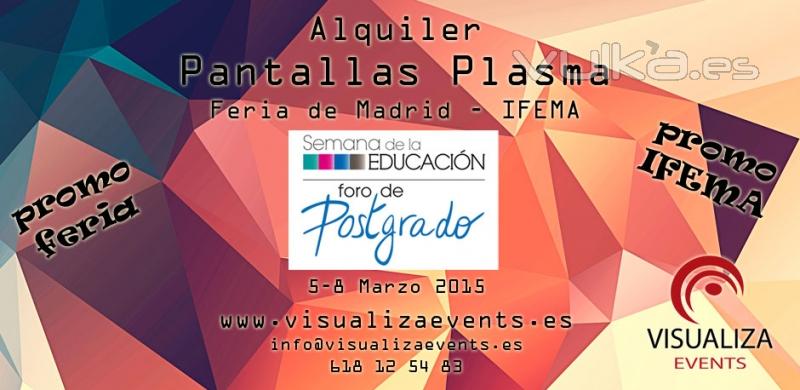 Alquiler Audiovisuales Madrid - Alquiler Pantallas Plasma Feria Madrid - Alquiler Proyectores Madrid