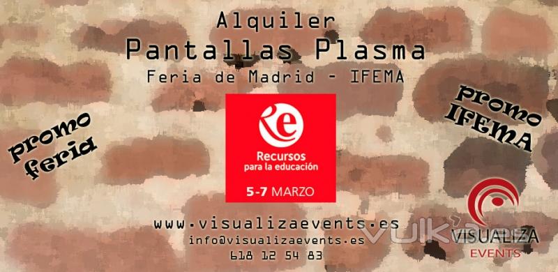 Alquiler Audiovisuales Madrid - Alquiler Pantallas Plasma Feria Madrid - Alquiler Proyectores Madrid