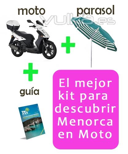 El mejor kit al alquilar una moto en Menorca