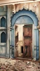 Decoracion trampantojo, restaurante bismad, barcelona