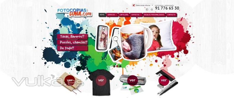 Fotocopias Luna, Viclvaro. Encuadernaciones, papelera, cartelera, regalos e impresin de camiseta