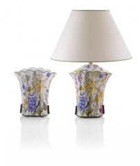 Jarron ondulado y lampara, allegria ceramica san marco