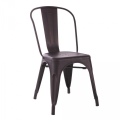 silla de forja industrial negra