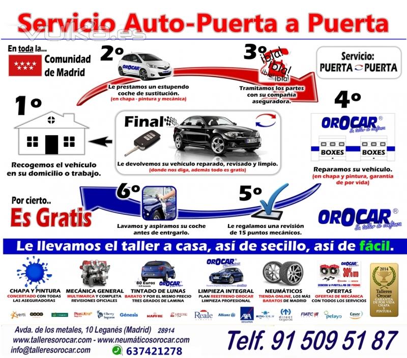 Talleres Orocar, Servicio Auto-Puerta a Puerta, Coche de Sustitucin Gratis, Revisiones y Mantenimie