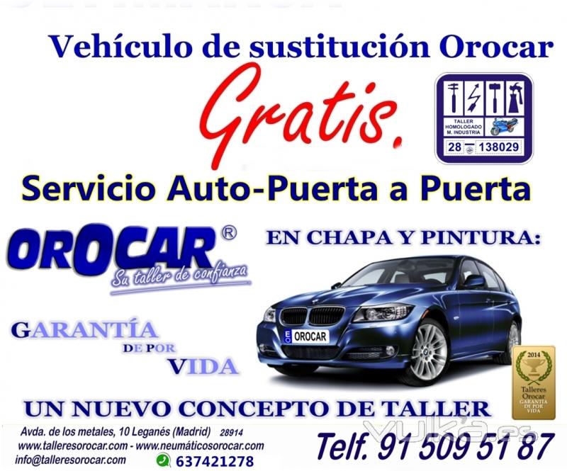 Talleres Orocar, Servicio Auto-Puerta a Puerta, Coche de Sustitución Gratis, Revisiones y Mantenimie