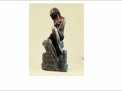 Escultura de desnudo femenino jazmn, acabado en bronce. llus jord.