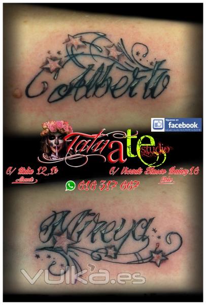 lettering en tatuate studio elche