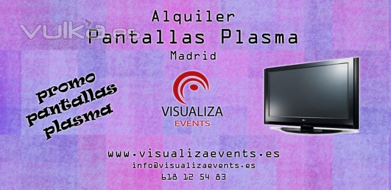 Alquiler Audiovisuales Madrid - Alquiler Pantallas Plasma Feria Madrid - Alquiler Proyectores Madrid