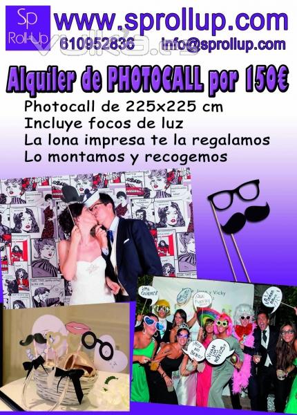 ALQUILER DE PHOTOCALL 150EUR!