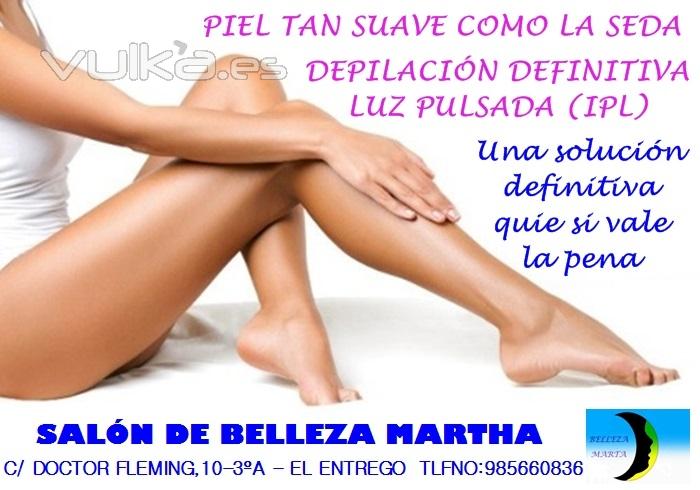 DEPILACION  IPL EN BELLEZA MARTHA