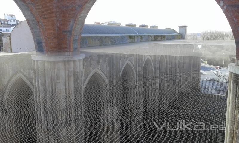 Ailcapa- Red antipalomas montada en Basílica de Alba de Tormes (Salamanca)