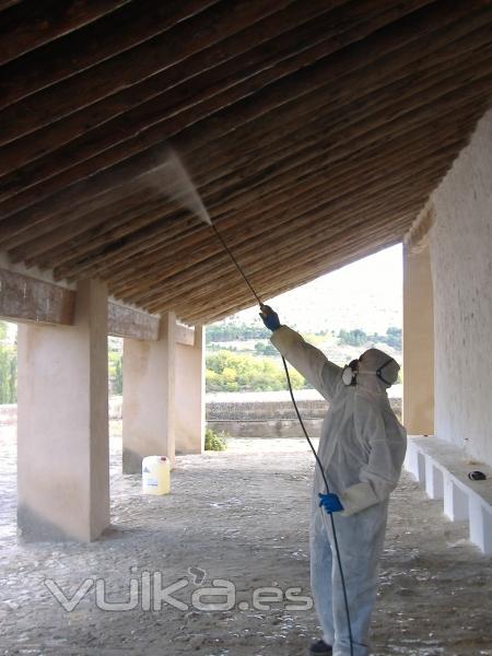 Restauracin de muebles y carpinteras: restauracin techumbre Ermita de la Rogativa. Murcia