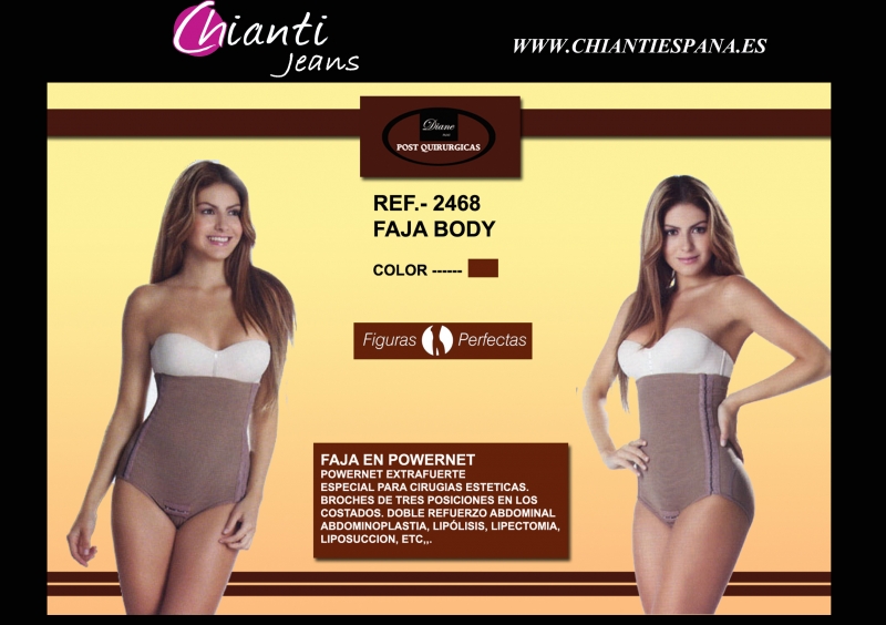 Ref 2468 Faja postquirurgica en extra powernet marca Diane colombiana