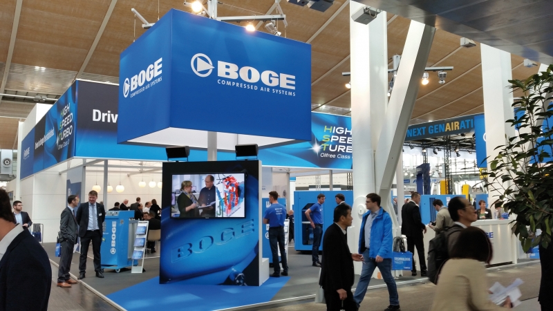 Sorprendente novedad de BOGE Compresores en la Feria de Hannover: La nueva serie BOGE Turbo HST