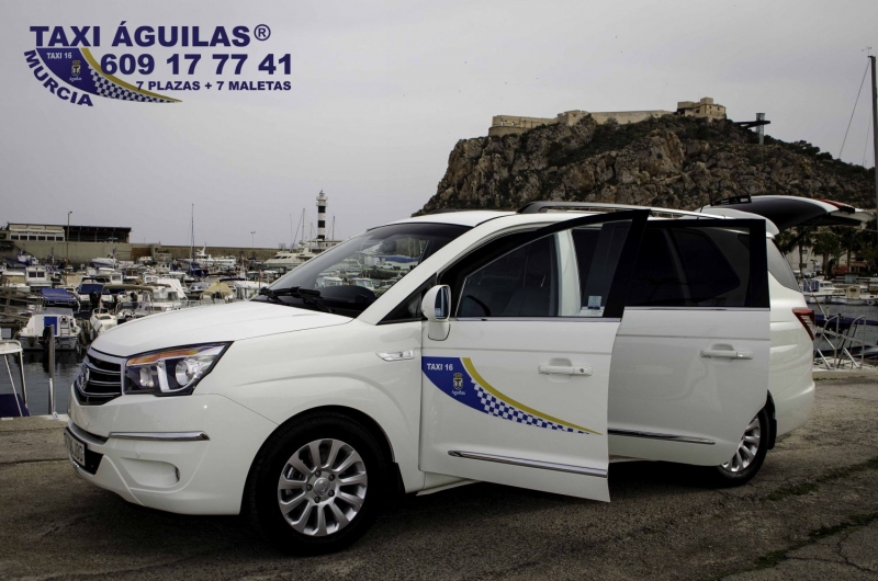 TAXI ÁGUILAS® TLF: 609 17 77 41 (TAXI 7 PLAZAS + 7 MALETAS)