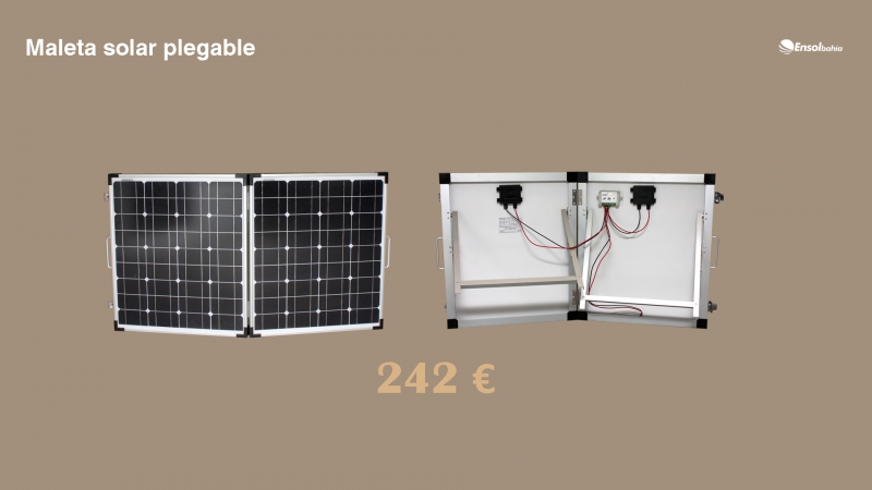 Maleta Solar Plegable 100W c/regulador 