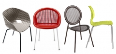 Sillas modernas de plastico para hosteleria