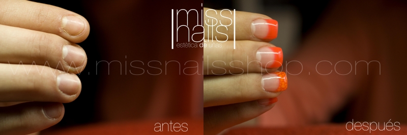 Uñas de gel en Oviedo, Miss Nails . Antes y después