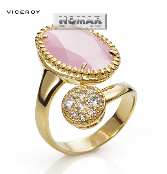 Anillo Viceroy de mujer con gema rosa y plata de ley 925