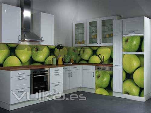 Imanes para trasera de cocina de Manzanas verdes a juego con los imanes en frigorfico y lavavajilas