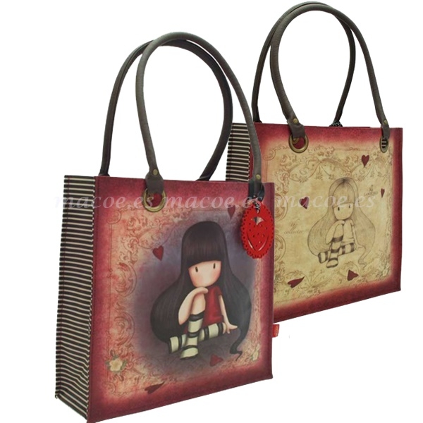 Bolsa shopper, de forma cuadrada con ilustraciones The Collector  Gorjuss by Santoro  Ref.-291GJ11  