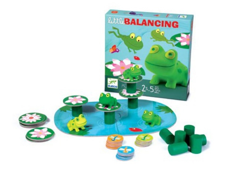 DJECO JUEGO LITTLE BALANCING Las pequeñas ranitas juegan al equilibrio sobre los nenúfares