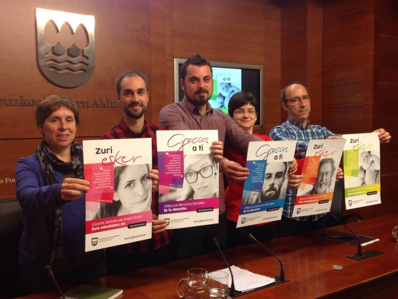 Imago agencia de publicidad diseño gráfico campañas acogida Diputación Donostia San Sebastian Irun