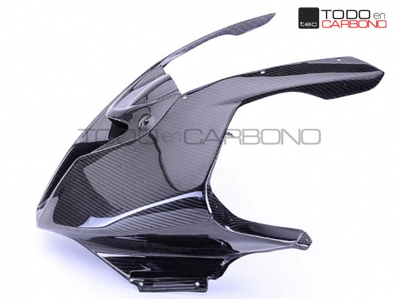 frontal para moto bmw s1000rr hp4 modelo para circuito fabricado en carbono con refuerzo de fibra 