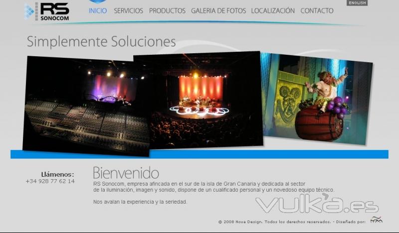 Web de RsSonocom - Iluminación, imagen y sonido (www.rssonocom.com)