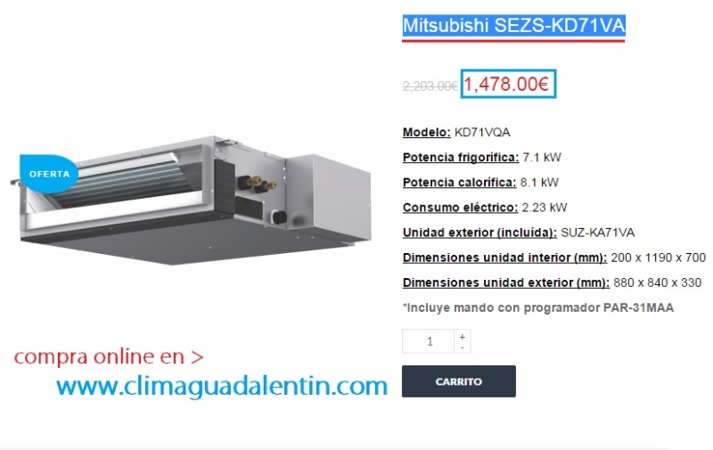 mitsubishi SEZS-KD71VA climaguadalentin