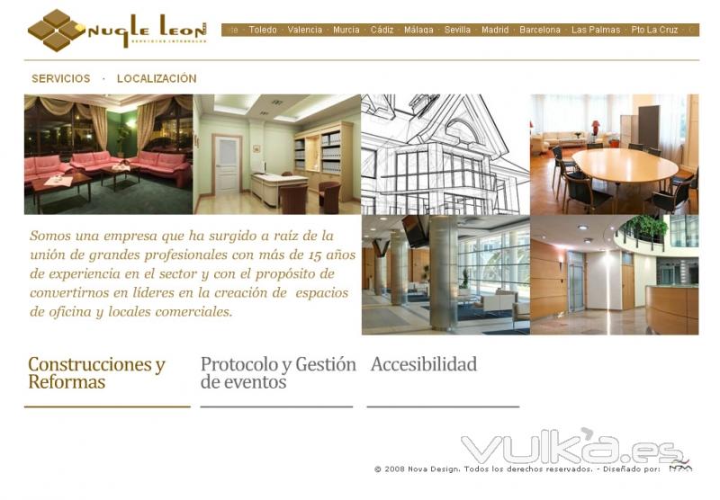 Web de Nugle Leon - Construcciones y reformas (www.nugleleon.com)